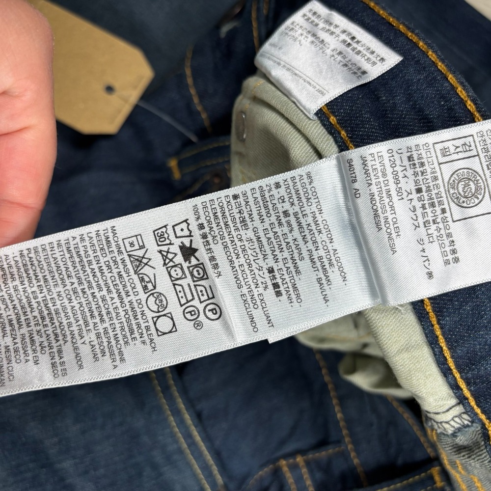 NWT Levi's Men's 35 x 32 Medium Wash 514 Straight Leg‎ Jeans Classic - Picture 6 of 7